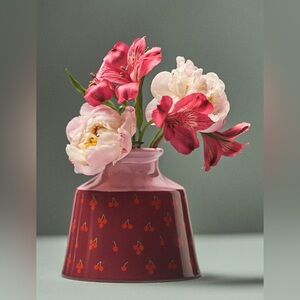 Anthropologie Lara Patterned Stoneware Vase, NWT